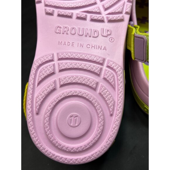 SpongeBob SquarePants X Patrick Pink & Yellow Slip-On Sandals Mule Size 11 - Picture 8 of 10